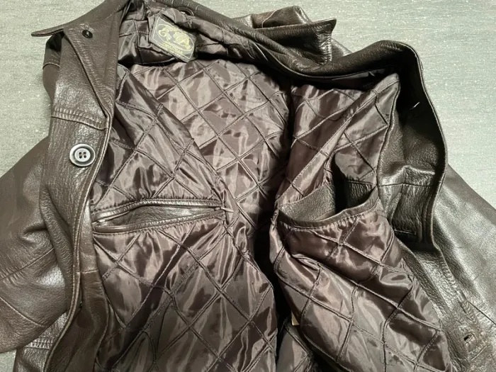 Manteau cuir italien marron XXL / 54 Vera Pelle - photo numéro 5