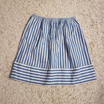 Jupe rayée coton et lin