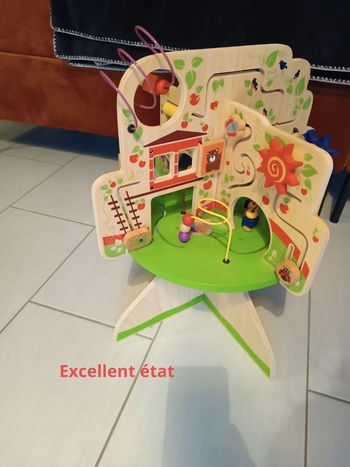 Table d activités arbre en bois