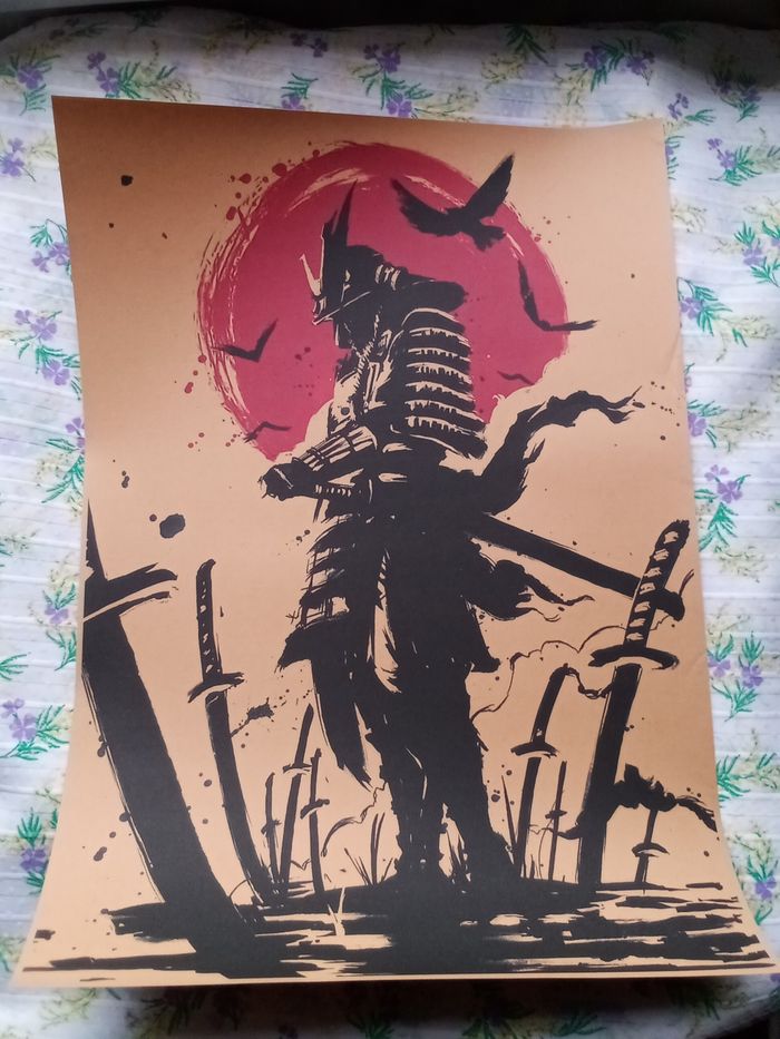 AFFICHE POSTER A3 JAPON SAMOURAÏ