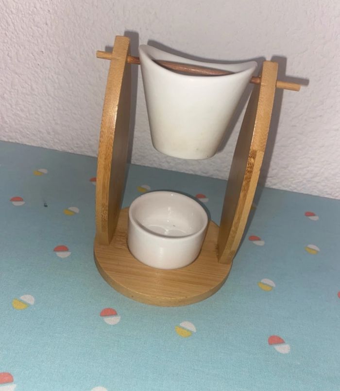 Brûleur en céramique et bambou - photo numéro 4