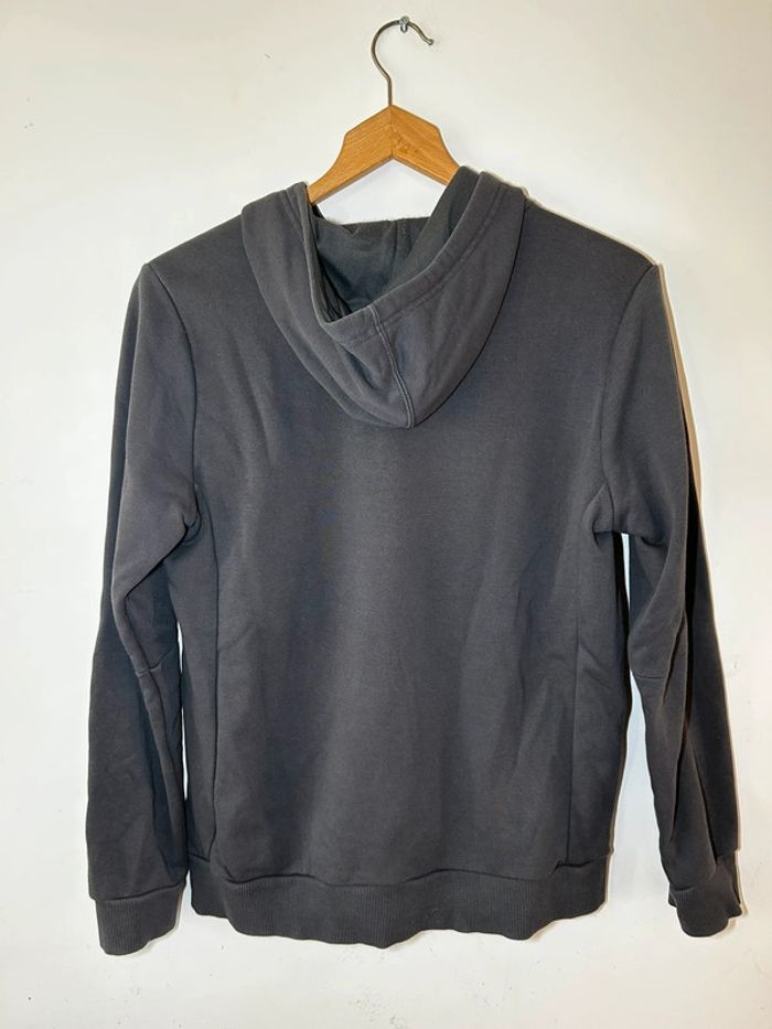 Sweat à capuche Adidas gris et orange - Taille 13/14 ans - photo numéro 2