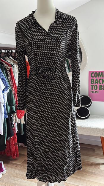 Robe longue fleuries portefeuille Mango T40