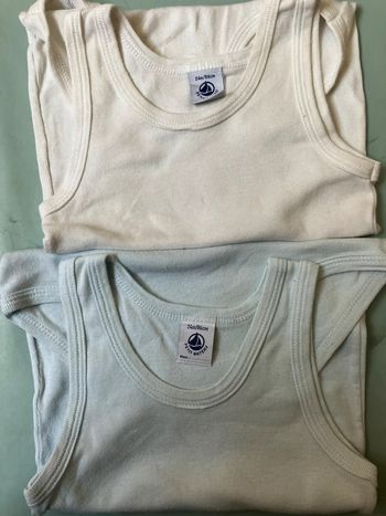 2 bodies débardeur mixte 24 mois Petit Bateau