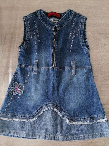 Robe en jean sans manches