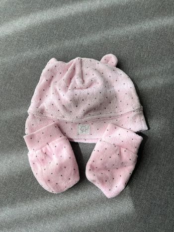 Bonnet et moufle bébé