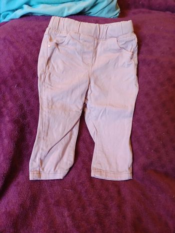 Jeans rose 9 mois réglable