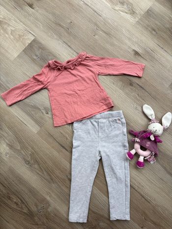Ensemble t-shirt ML + legging taille 24 mois