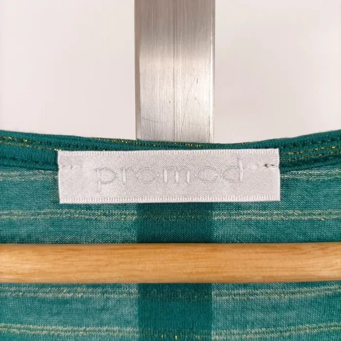 Débardeur vert turquoise rayé lurex Promod T.38/M chic été léger sans manches A1105 - photo numéro 8