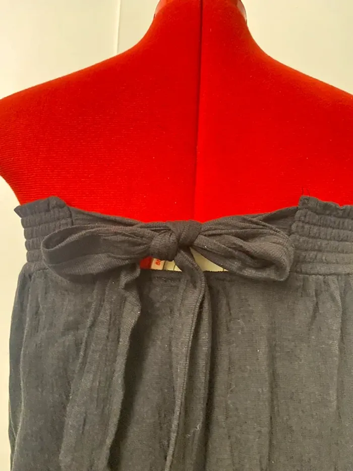 Blouse noire manches longues col bardot noeud Pimkie - photo numéro 4