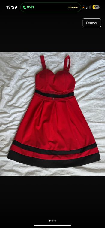 Robe rouge et noir élégante bicolore – esprit pin-up chic