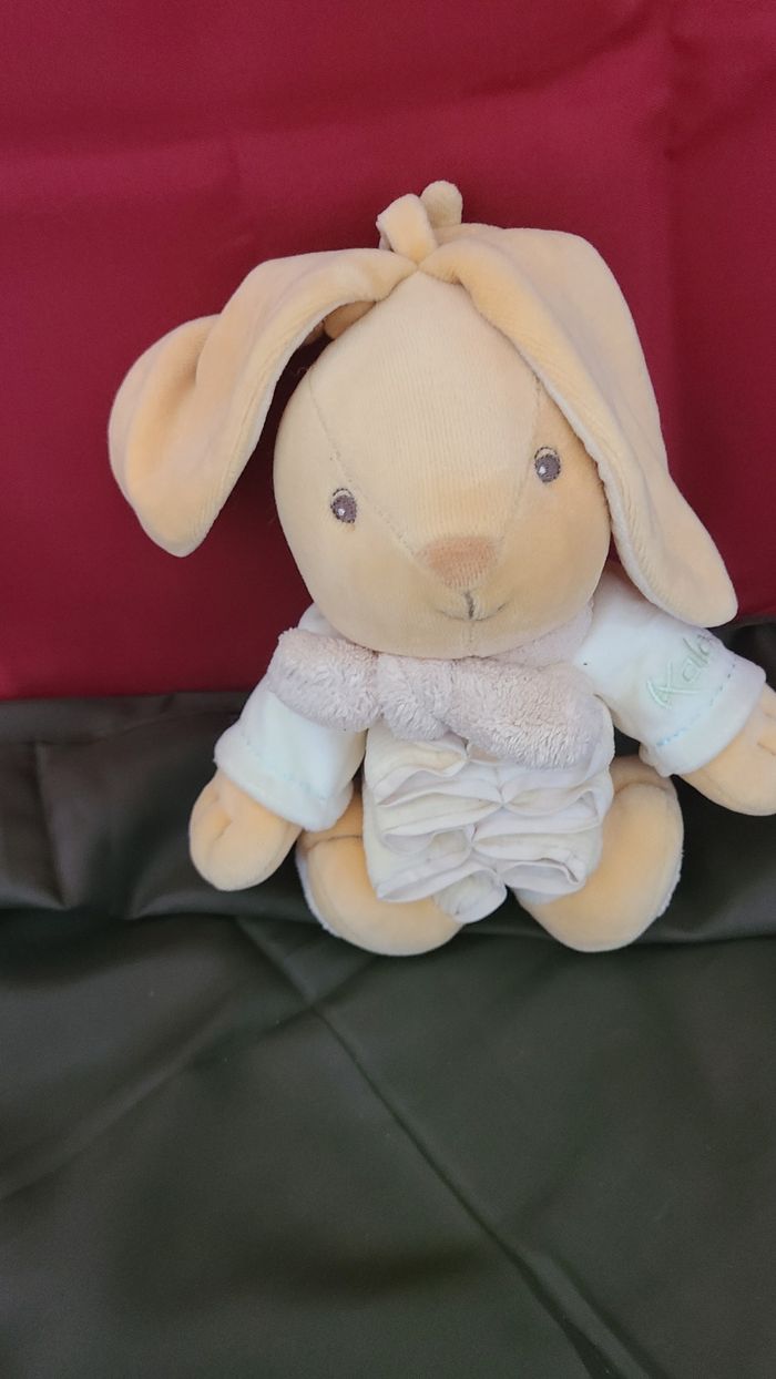 KALOO DOUDOU LAPIN ECRU BEIGE NATUREL MUSICAL - photo numéro 2