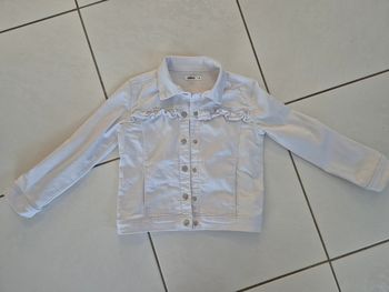 Veste jeans blanc 8 ans