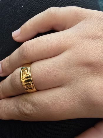 Bague plaque or taille 61