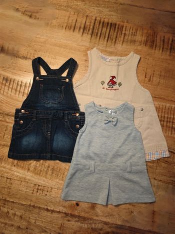 Lot de 3 jolies robes 6 mois