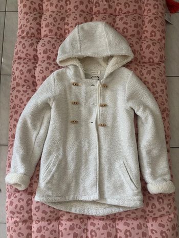 Veste écru maille doublée sherpa