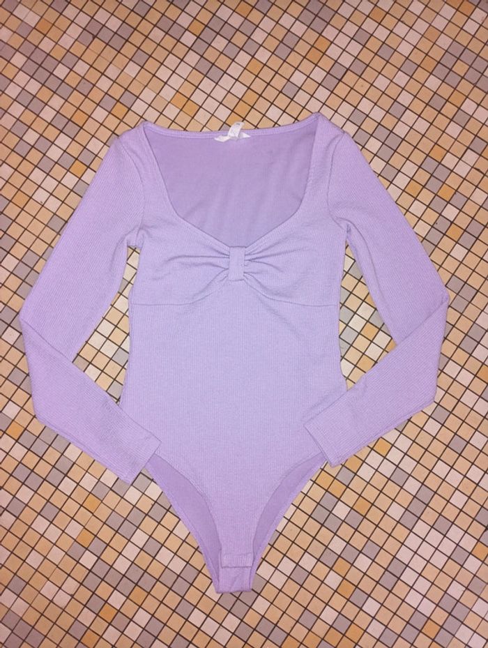 Body femme en jersey côtelé violet clair taille S H&M