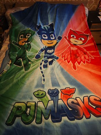 Housse de couette + taie d'oreiller 1 personne pyjamask