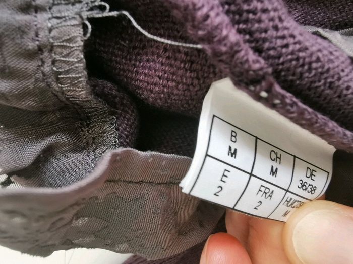 Haut coton Promod taille 2 prune et gris - photo numéro 4