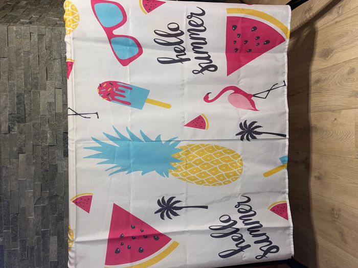 Home Laval Rideau de douche de bain Modèle Hello Summer ananas 150 x 180 cm Comme neuf - photo numéro 2