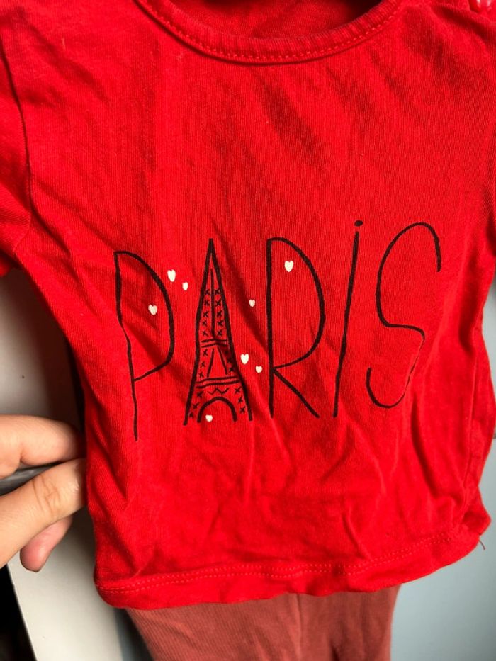 Ensemble tee shirt manches longues et legging , 1 mois - photo numéro 2