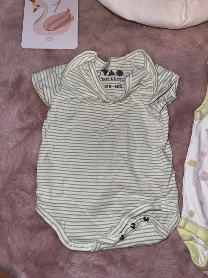 Lot de 2 body mixte 9-12 mois - photo numéro 2