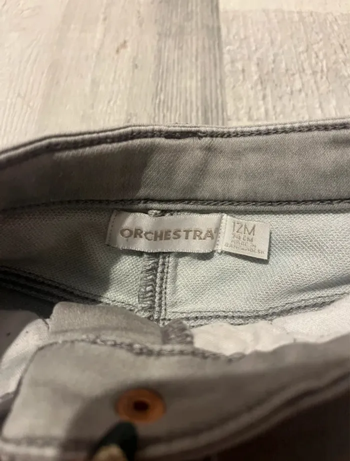 Jean gris taille 12 mois bébé fille Orchestra 🐱 - photo numéro 2