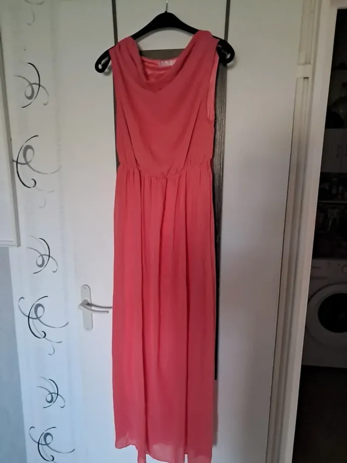 Robe longue saumon