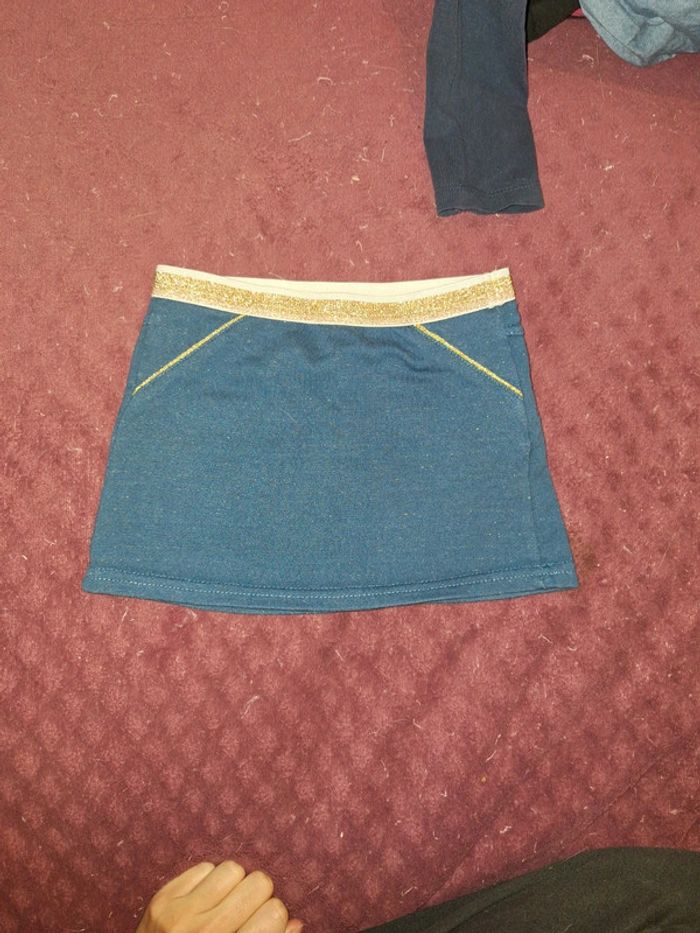 Jupe bleu doré pailleté 3 ans