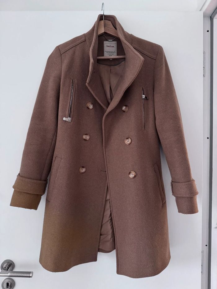Manteau mi-long en laine Salsa