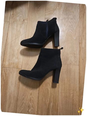 Bottines à talons Tommy Hilfiger noires en daim – Taille 40 👢