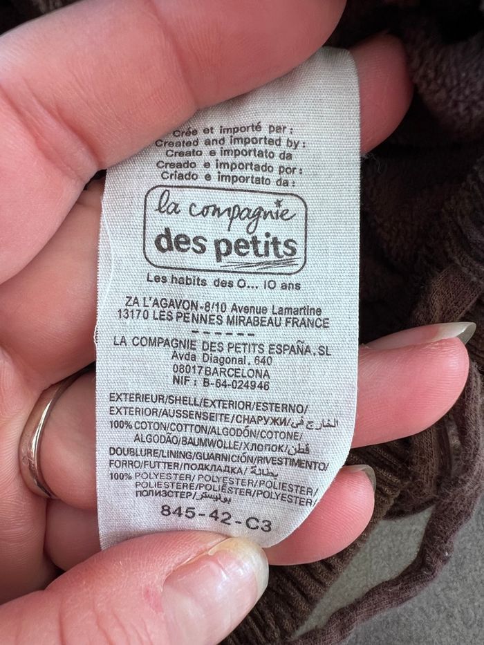 L'accompagner des petits : pantalon bébé en velours marron - photo numéro 9
