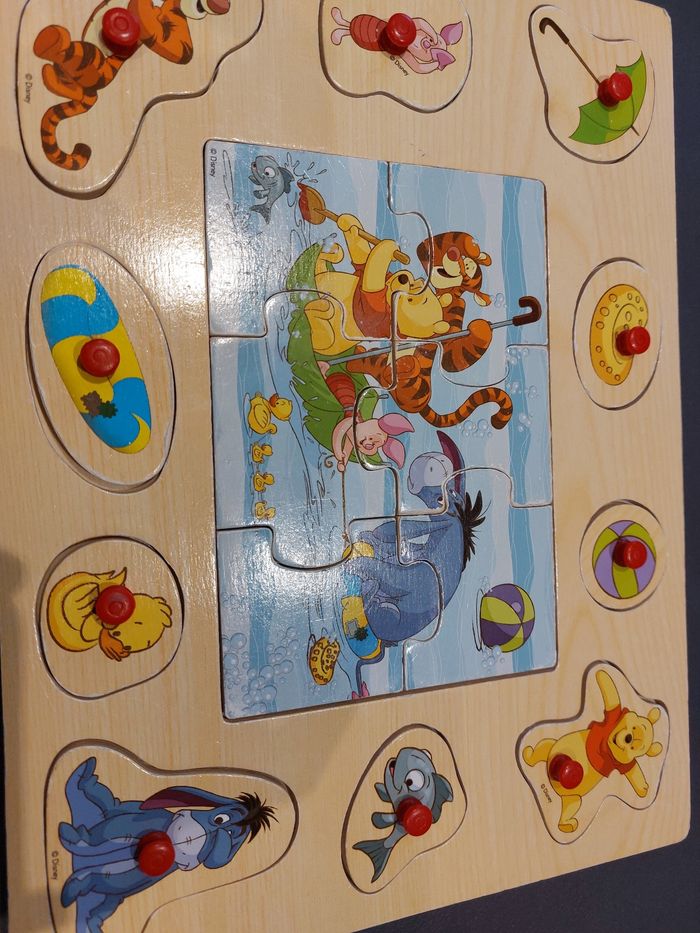 Puzzle en bois winnie l'ourson - photo numéro 3