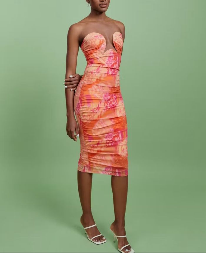 Robe de soirée orange Gina Tricot – Taille M - photo numéro 7
