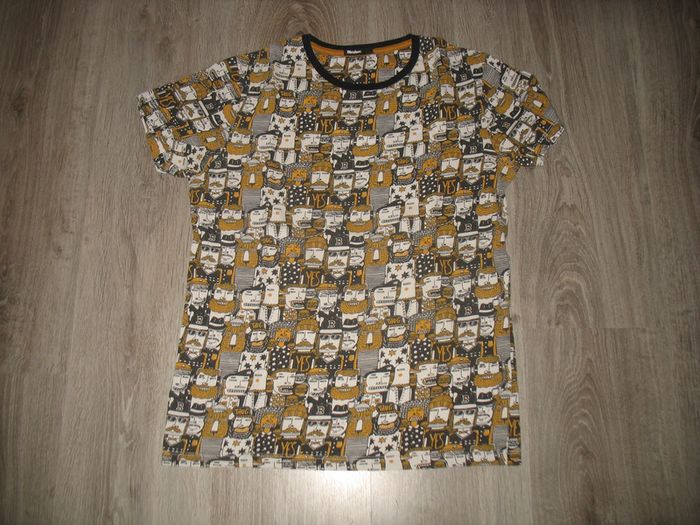 TEE SHIRT MC NOIR A MOTIFS "BIZZBEE" - TAILLE XS - n°06