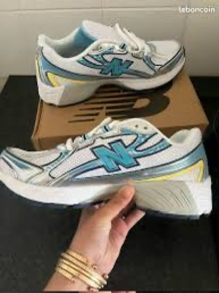 New Balance 740 rétro bleu gris jaune blanc 28 - photo numéro 2