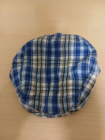 Beret d ete en coton bebe a carreaux tour de tete 47cm marque orchestra
