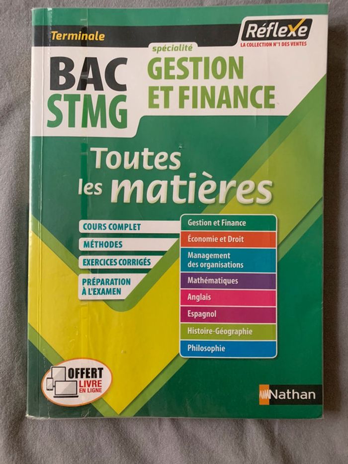 Manuel Bac STMG gestion finance