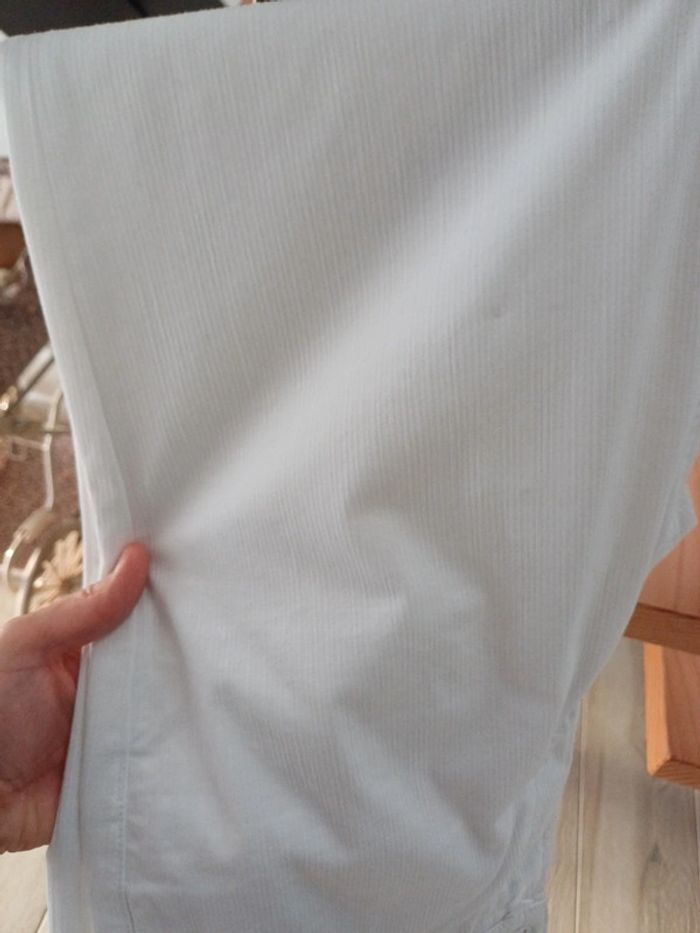 Pantalon blanc velour côtelée léger T42 neuf - photo numéro 8