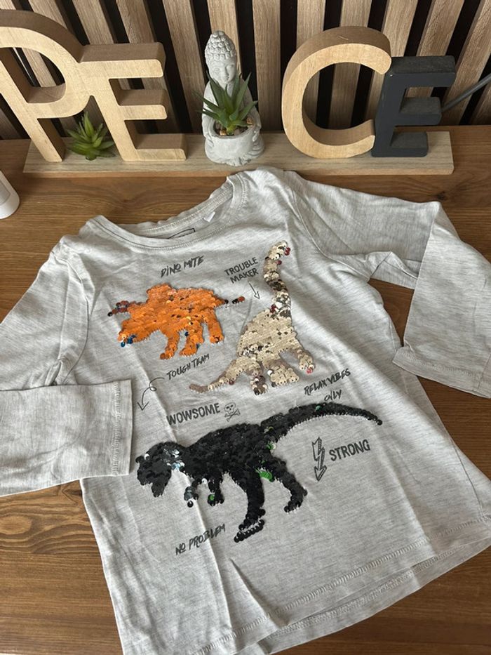 T-shirt ML Perles réversibles 4/5 ans