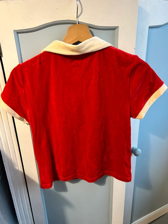 Polo rouge velours , élite , M , neuf avec étiquette - photo numéro 5