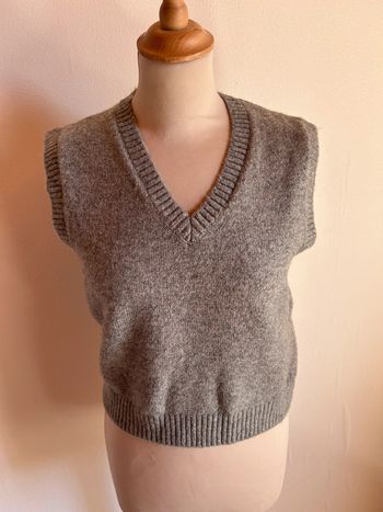 Pull sans manches, gris, Zara