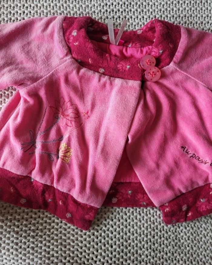 Veste cache-coeur velours Vintage - photo numéro 2