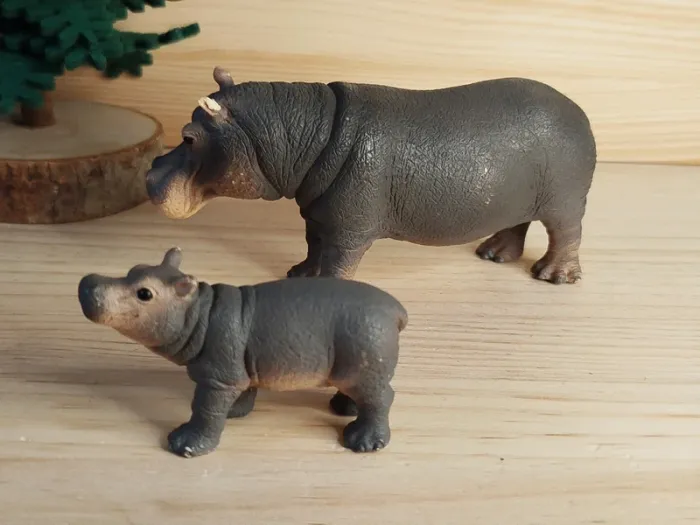 Schleich hippopotame et son bébé Figurine animal de la savane - photo numéro 4