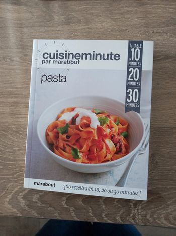 Livre cuisine minutes pasta