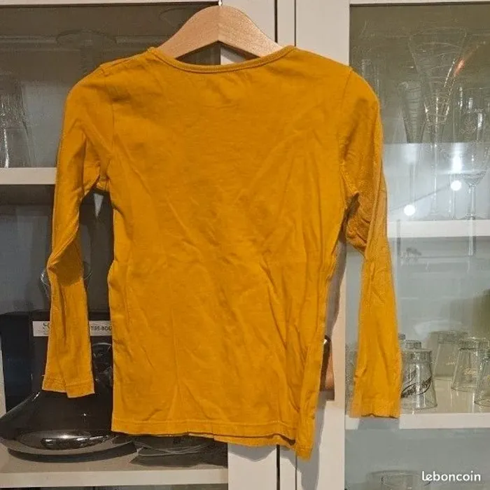 Tee-shirt jaune manche longue - photo numéro 3