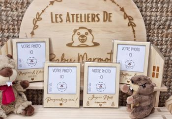 Polaroid bois aimanté