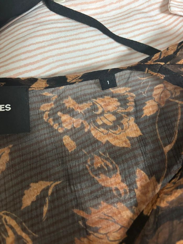 Robe d’été neuve The Kooples noire et marron - Taille 1 - photo numéro 8