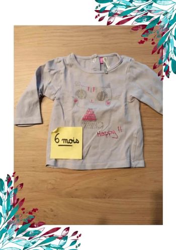 Tee shirt fille 6 mois