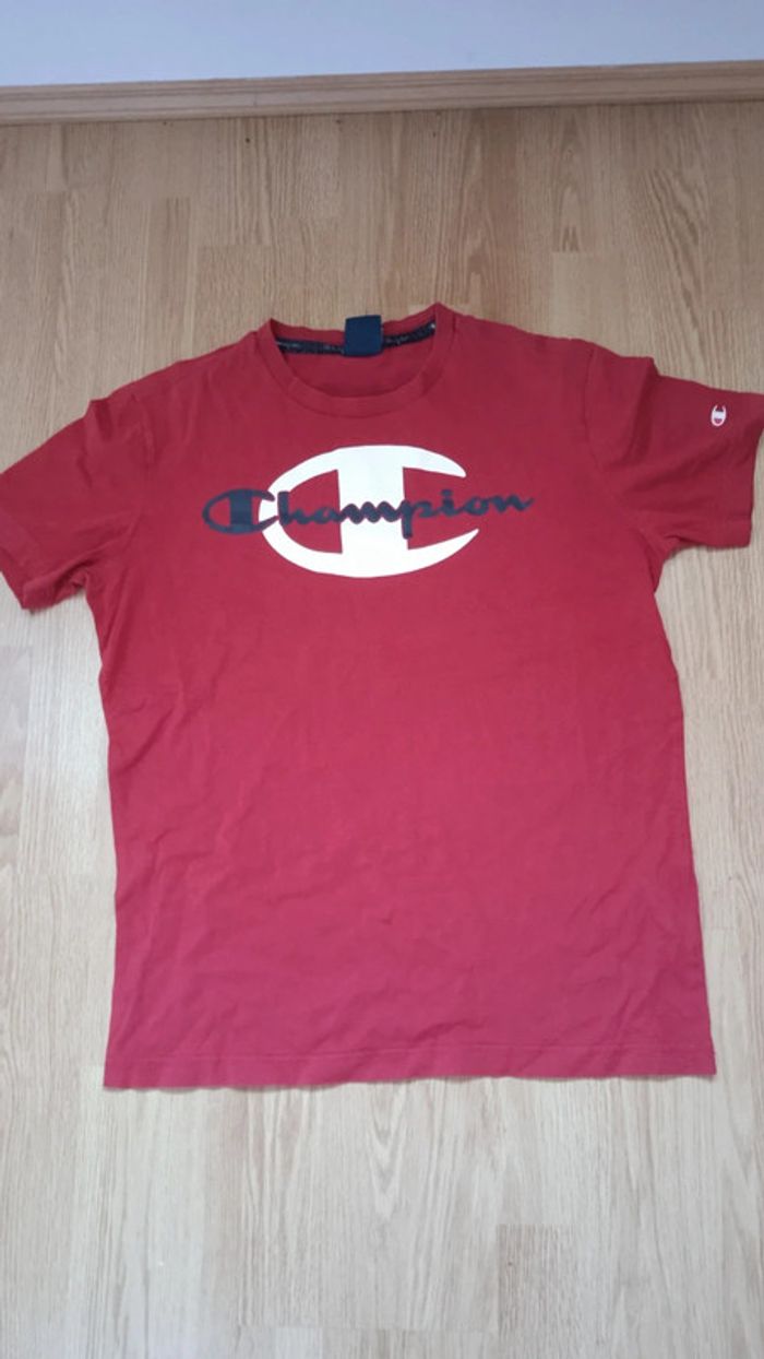 Champion homme S – Tee-shirt rouge pour performer avec classe - photo numéro 2